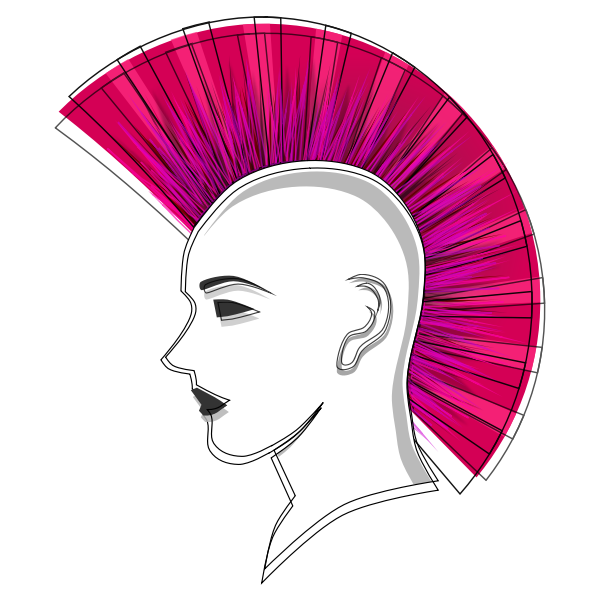 SVG Vector graphics of stylized punk