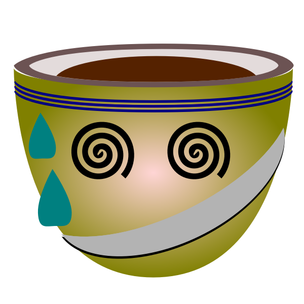 SVG Vector graphics of sweating green mug