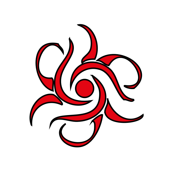 SVG Vector graphics of swirling fire