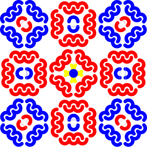 SVG Vector graphics of swirly tile pattern
