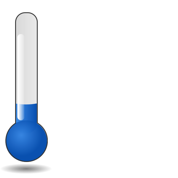 SVG Vector graphics of thermometer tube blue