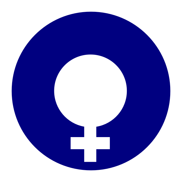 SVG Vector graphics of thick blue circle gender symbol