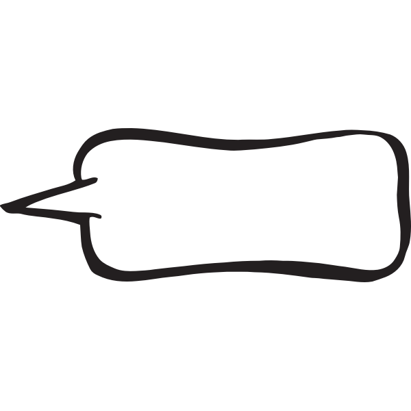 SVG Vector graphics of thick border caption bubble for a comic