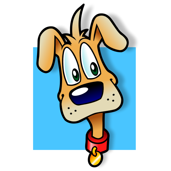 SVG Vector graphics of thoughtful comic dog