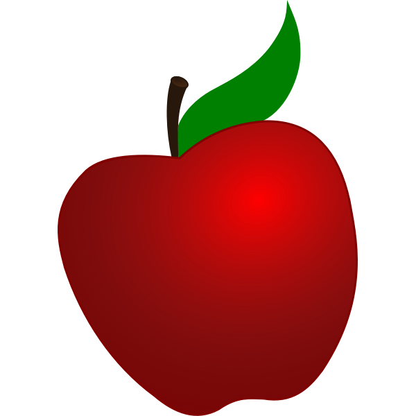 SVG Vector graphics of tilted apple