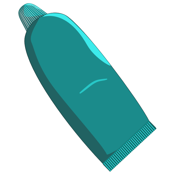 SVG Vector graphics of toothpaste in turquoise tube