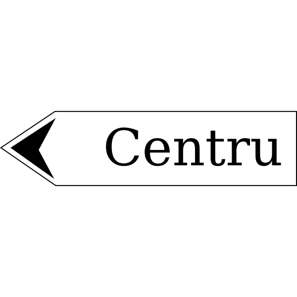 SVG Vector graphics of traffic sign for local objectives in cities