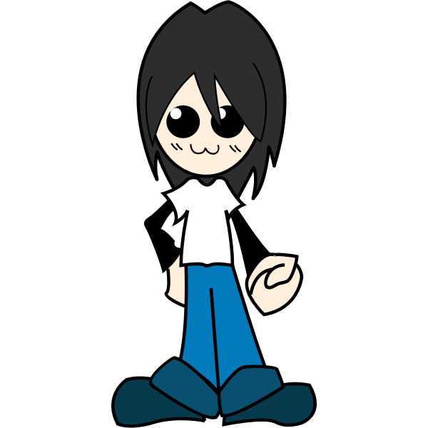 SVG Vector graphics of trendy cartoon kid