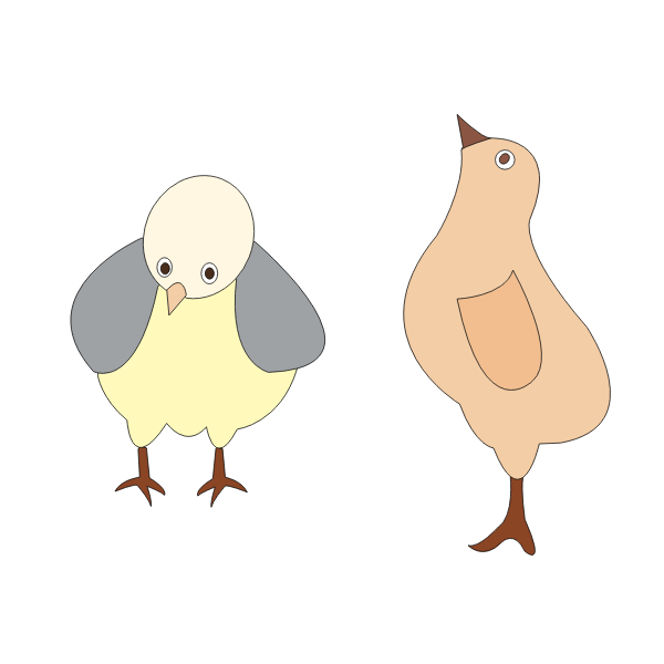SVG Vector graphics of two chickens
