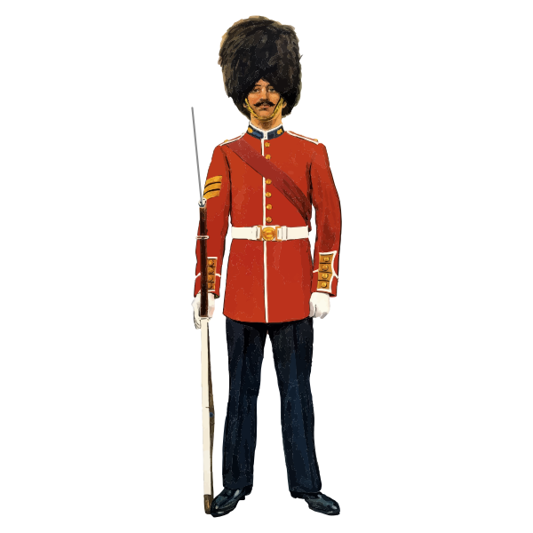 SVG Vector graphics of vintage British soldier