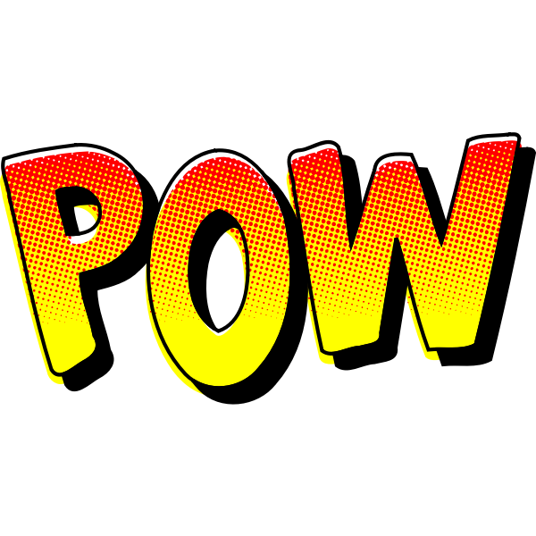 SVG Vector graphics of vintage comic POW sound effect
