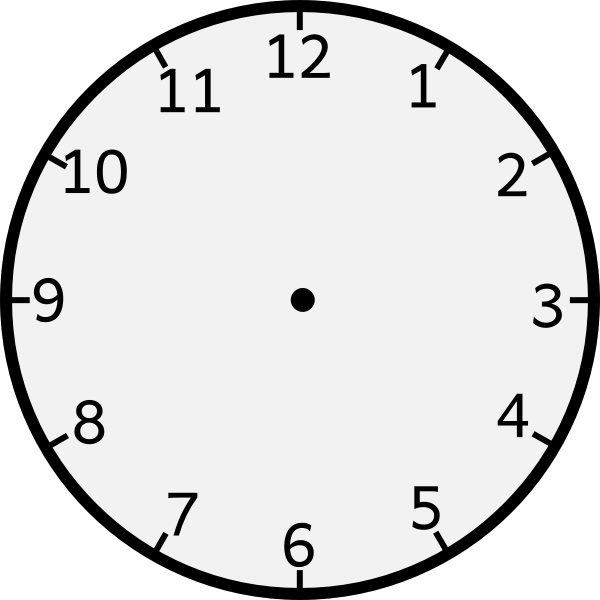 SVG Vector graphics of wall clock with numbers