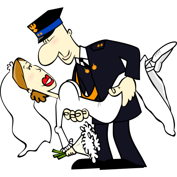 SVG Vector graphics of wedding couple