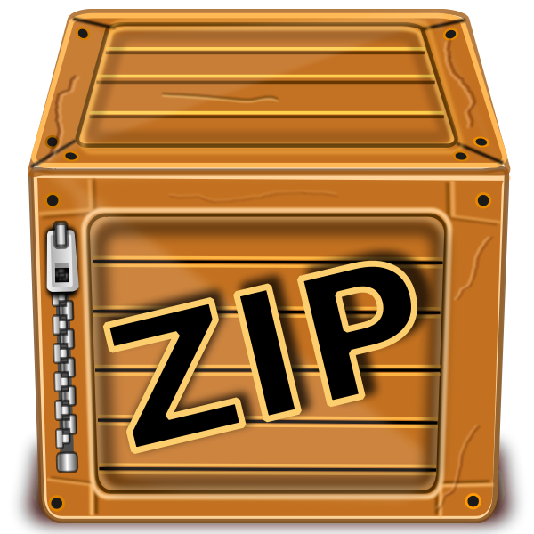 SVG Vector graphics of wooden box with zipper