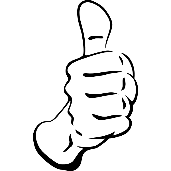 SVG Vector graphics of worker039s thumbs-up