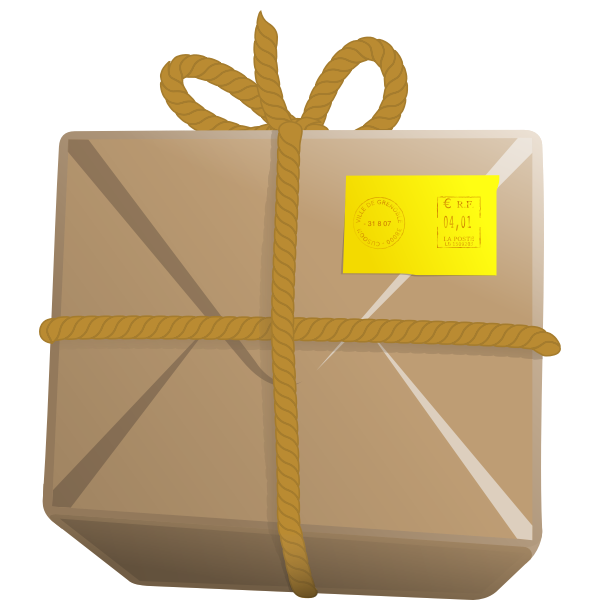 SVG Vector graphics of wrapped and bandaged parcel