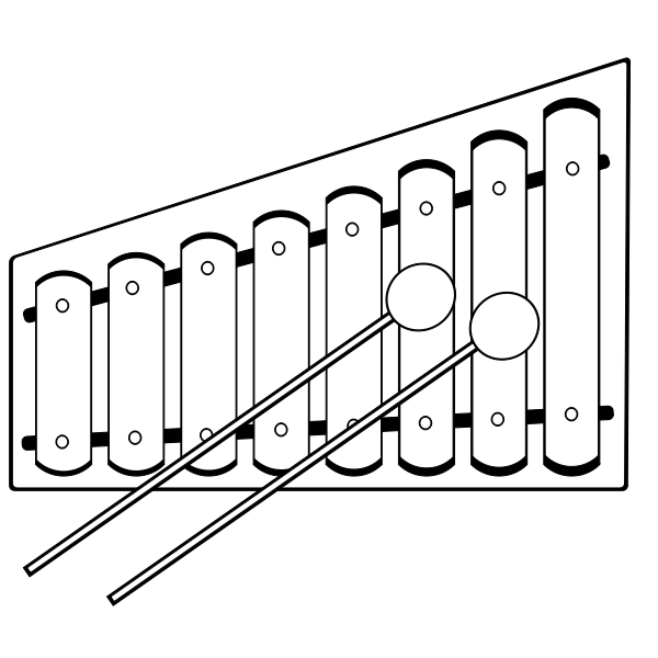 SVG Vector graphics of xylophone