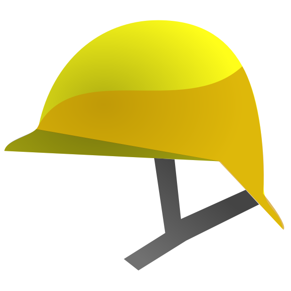 SVG Vector graphics of yellow construction helmet icon