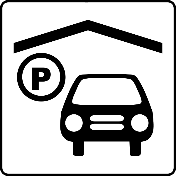 SVG Vector icon for hotel has indoor parking