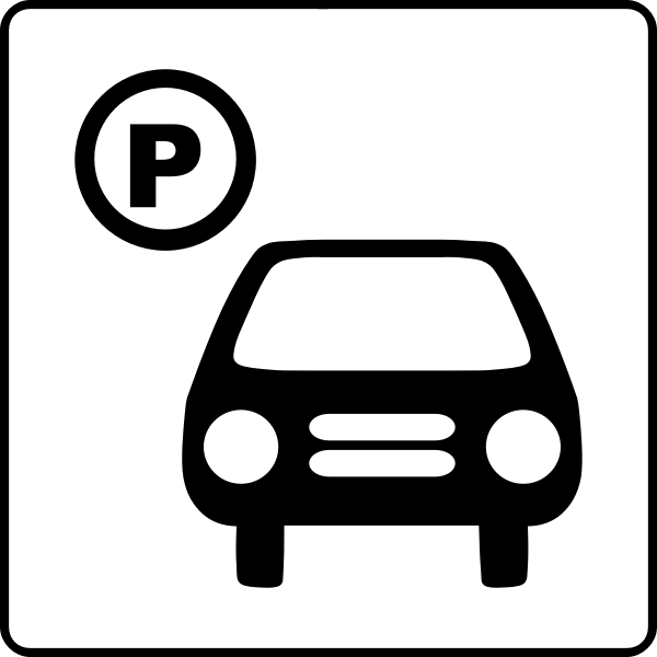 SVG Vector icon for hotel has parking