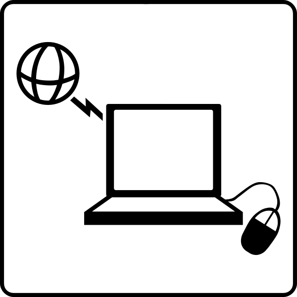 SVG Vector icon for hotel with internet in rooms