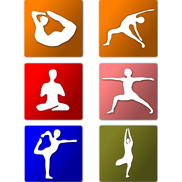 SVG Vector icons of yoga positions