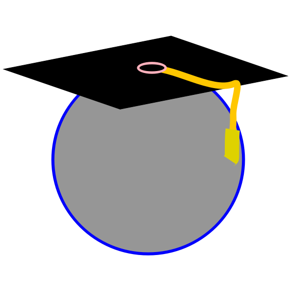 SVG Vector illustration graduate hat