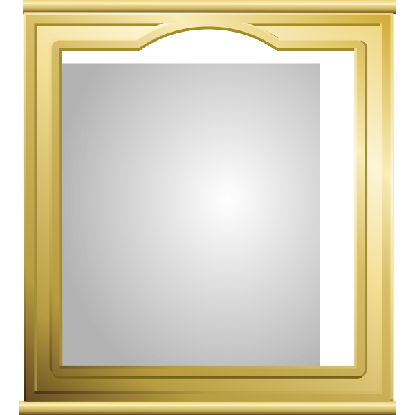 SVG Vector illustration mirror in golden frame