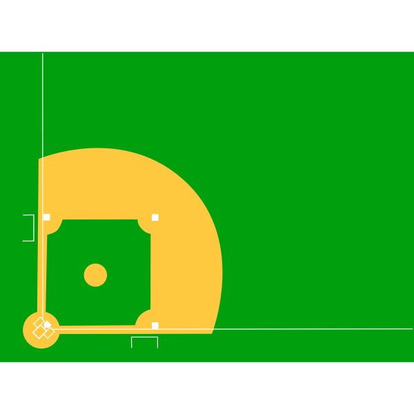 SVG Vector illustration of a baseball diamond