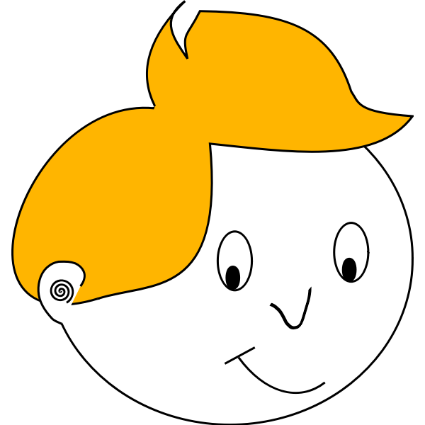 SVG Vector illustration of a blond boy