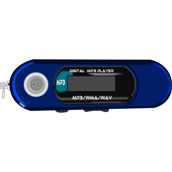 SVG Vector illustration of a blue MP3 player
