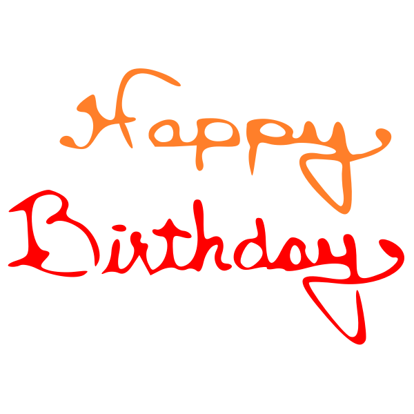 SVG Vector illustration of a happy birthday sign