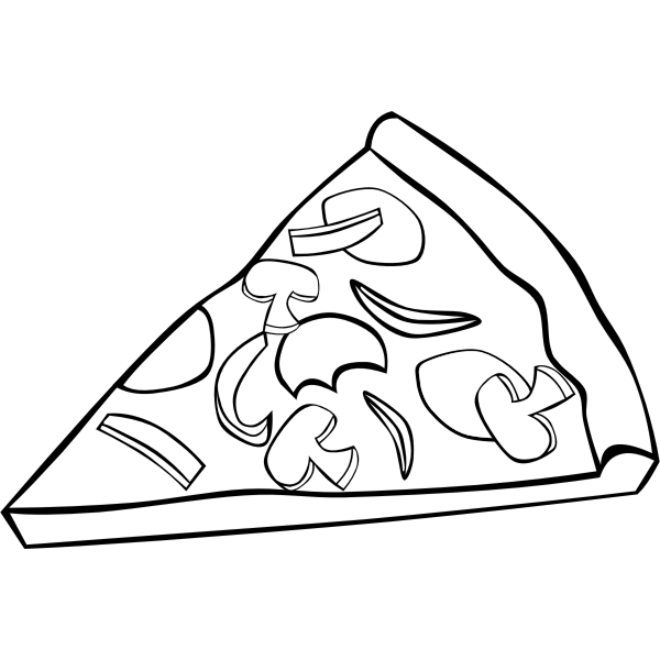 SVG Vector illustration of a pepperoni pizza