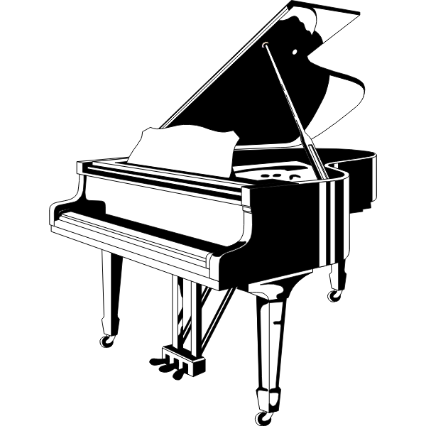 SVG Vector illustration of a piano