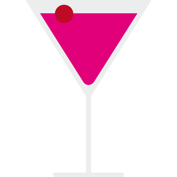 SVG Vector illustration of a pink cocktail