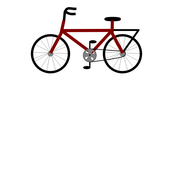 SVG Vector illustration of a red bike