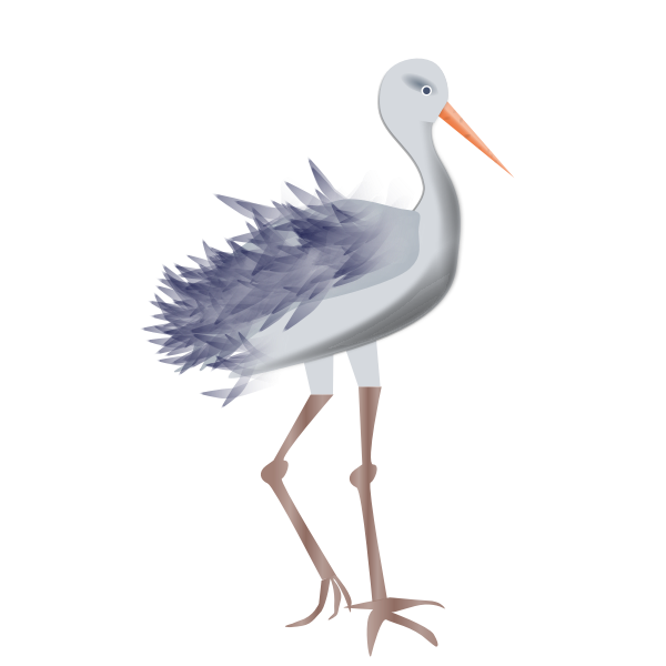SVG Vector illustration of a stork