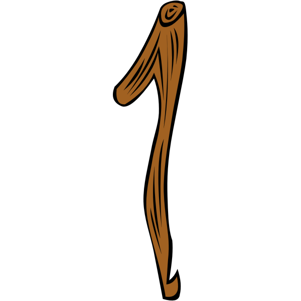 SVG Vector illustration of a woodstick
