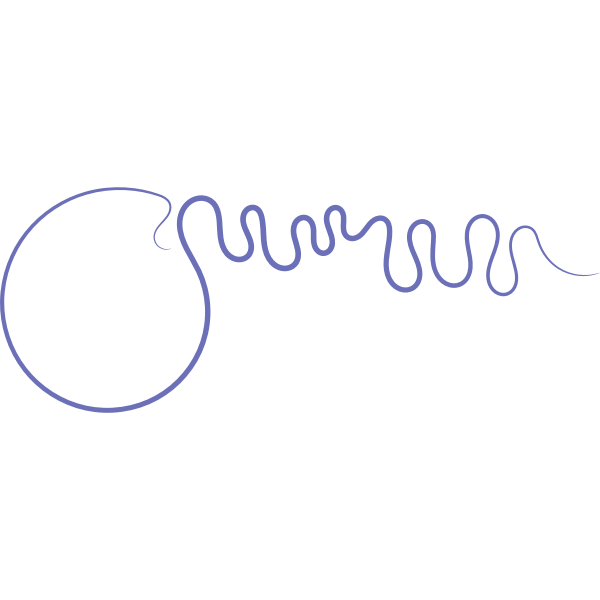 SVG Vector illustration of abstract blue line curve