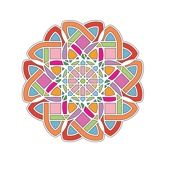 SVG Vector illustration of abstract maze flower