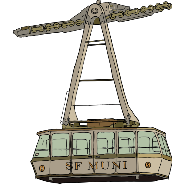 SVG Vector illustration of aerial tramway