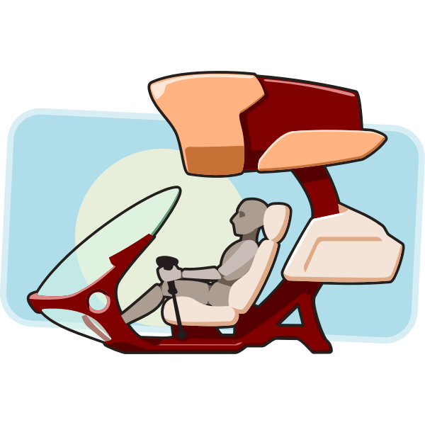SVG Vector illustration of aeroscooter