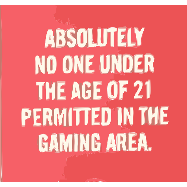 SVG Vector illustration of age limit sign for gaming area