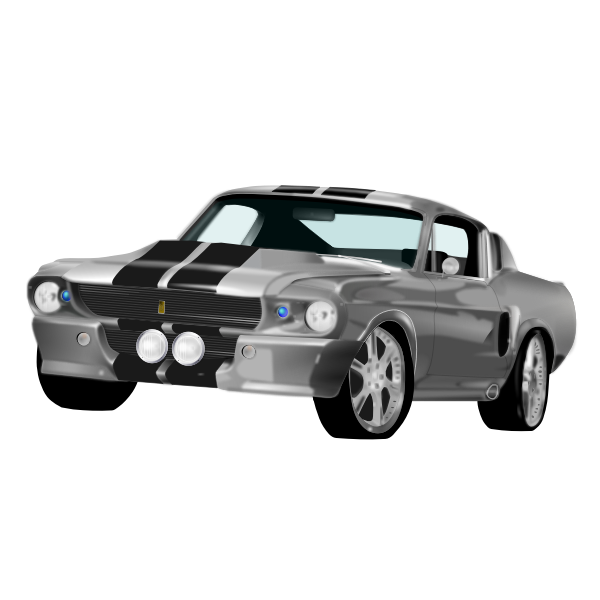 SVG Vector illustration of American muscle car