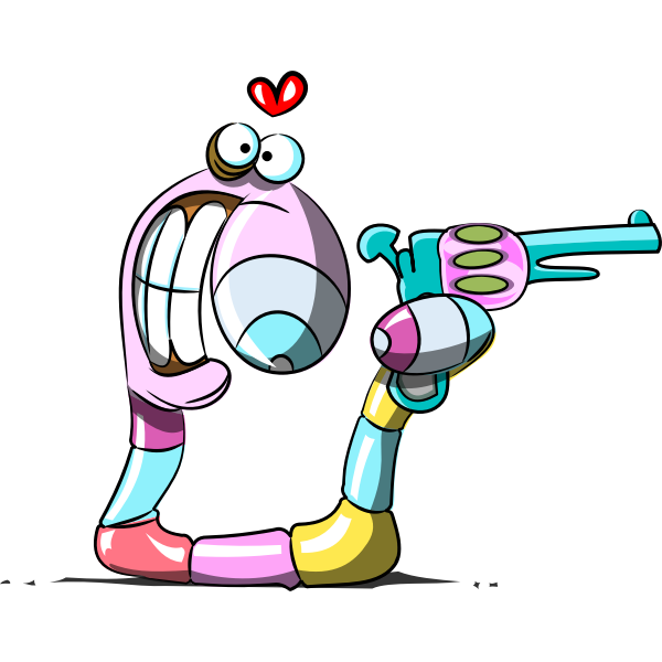SVG Vector illustration of angry cartoon worm