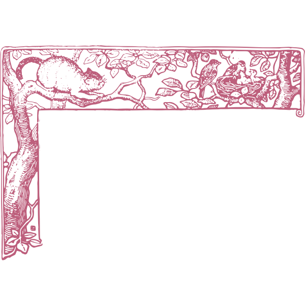 SVG Vector illustration of animal upper left corne