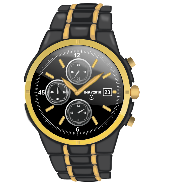 SVG Vector illustration of arm watch with chronograph