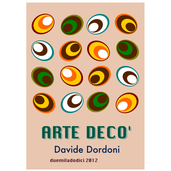 SVG Vector illustration of art deco eggs poster