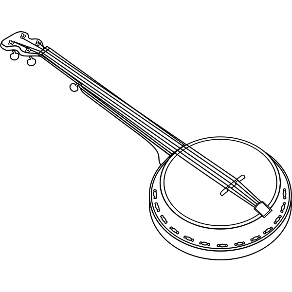 SVG Vector illustration of banjo chordophone