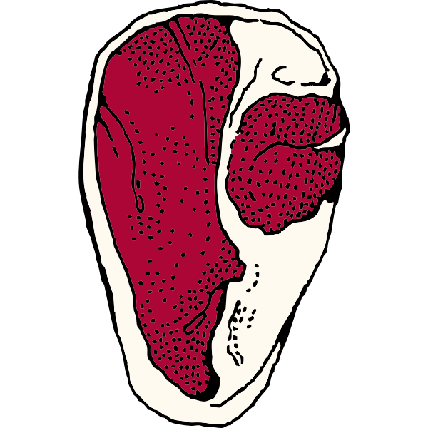 SVG Vector illustration of barbecue ribs